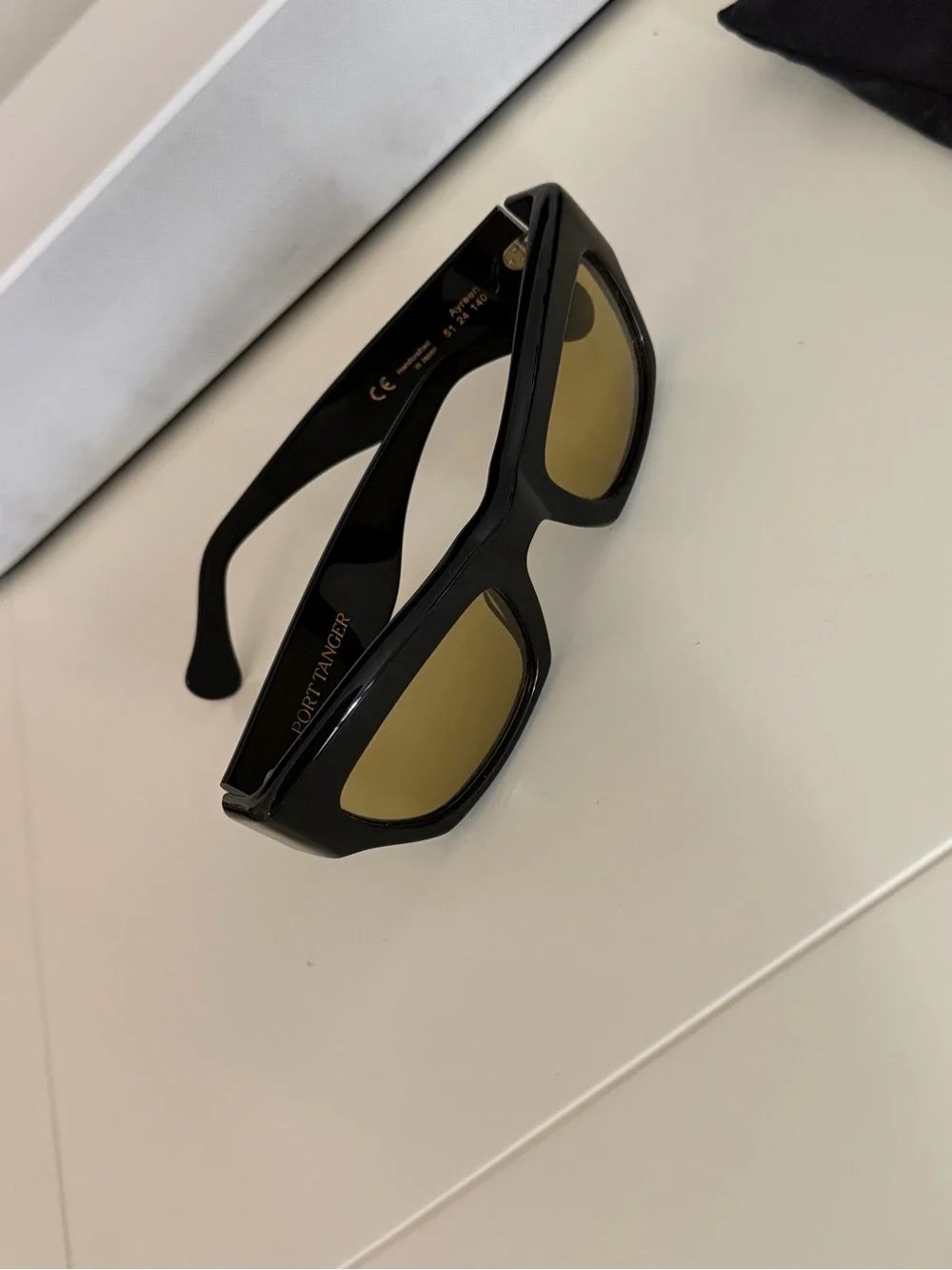 Port Tanger Black Sunglasses with Yellow Lenses - STYLE ARYEEN